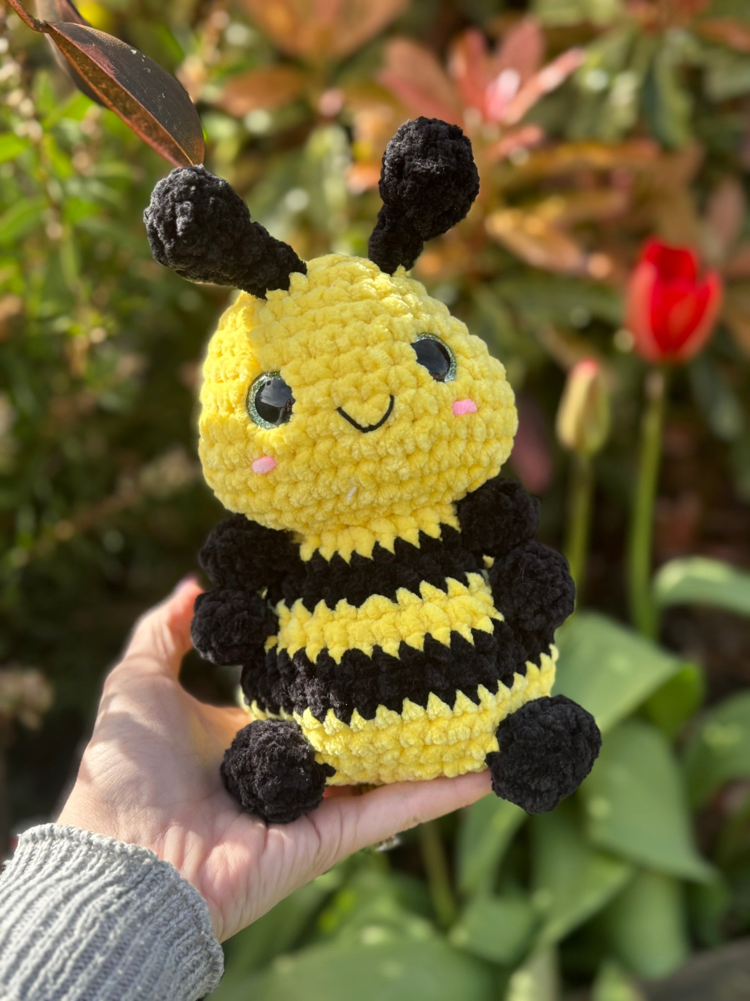 Handmade Bumble Bee Plush | Crochet Bee Beanie Pal | Soft