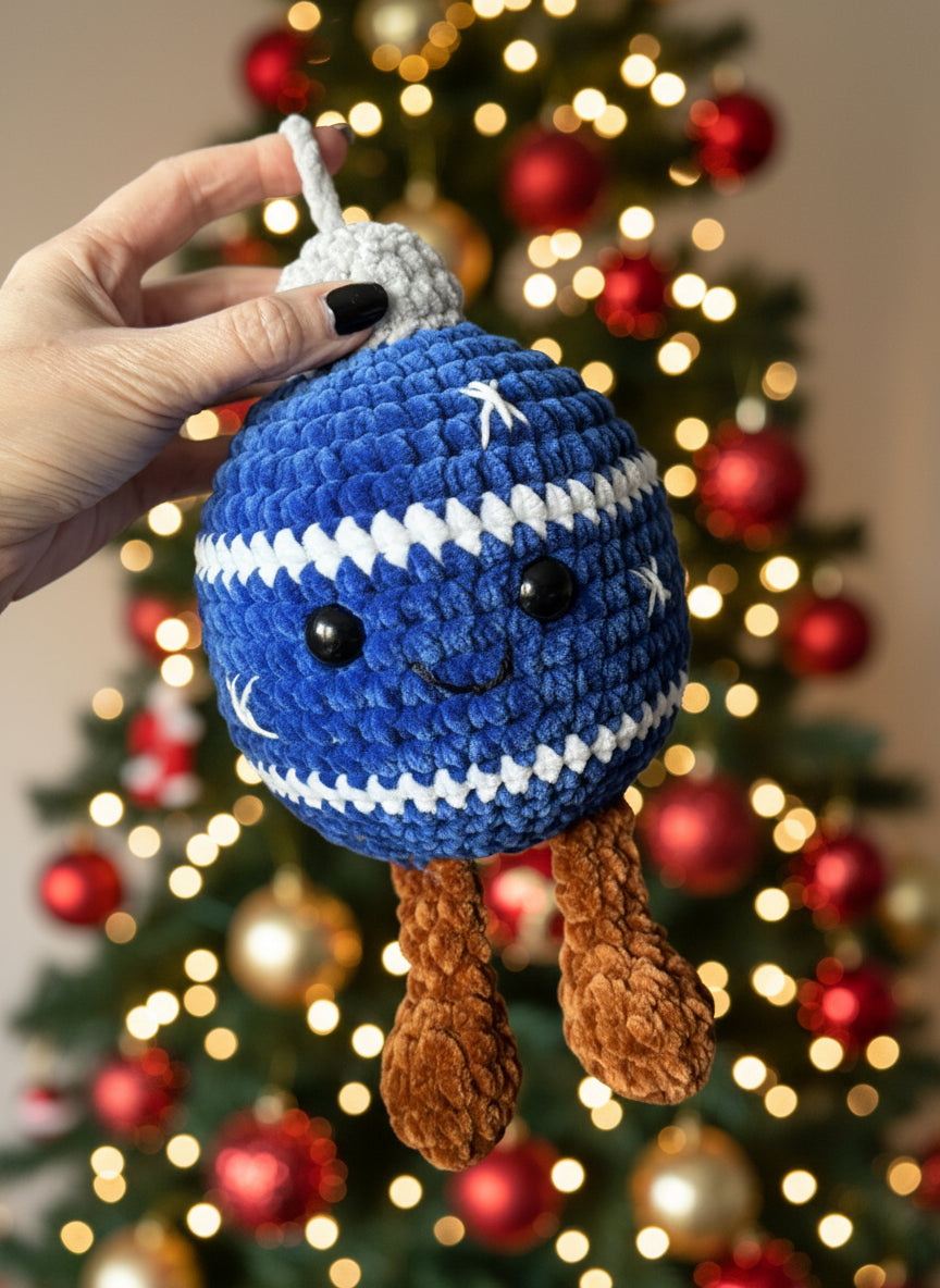 Crochet blue bauble