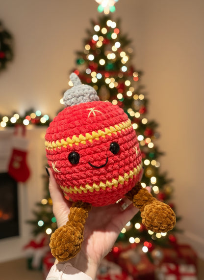 Crochet pink bauble