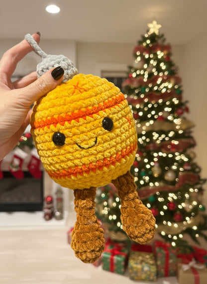 Crochet yellow bauble