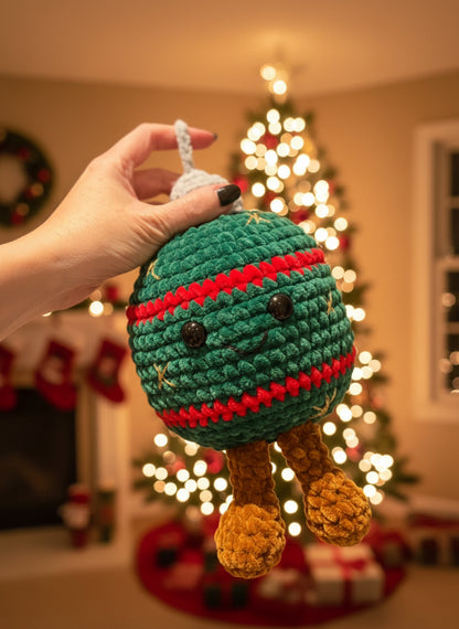 Green Crochet Bauble