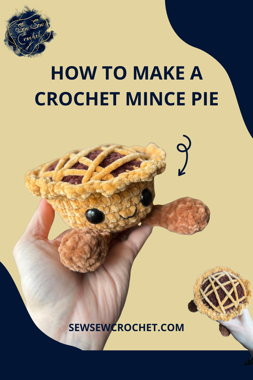 Crochet Mince Pie Pattern - PDF Digital Download