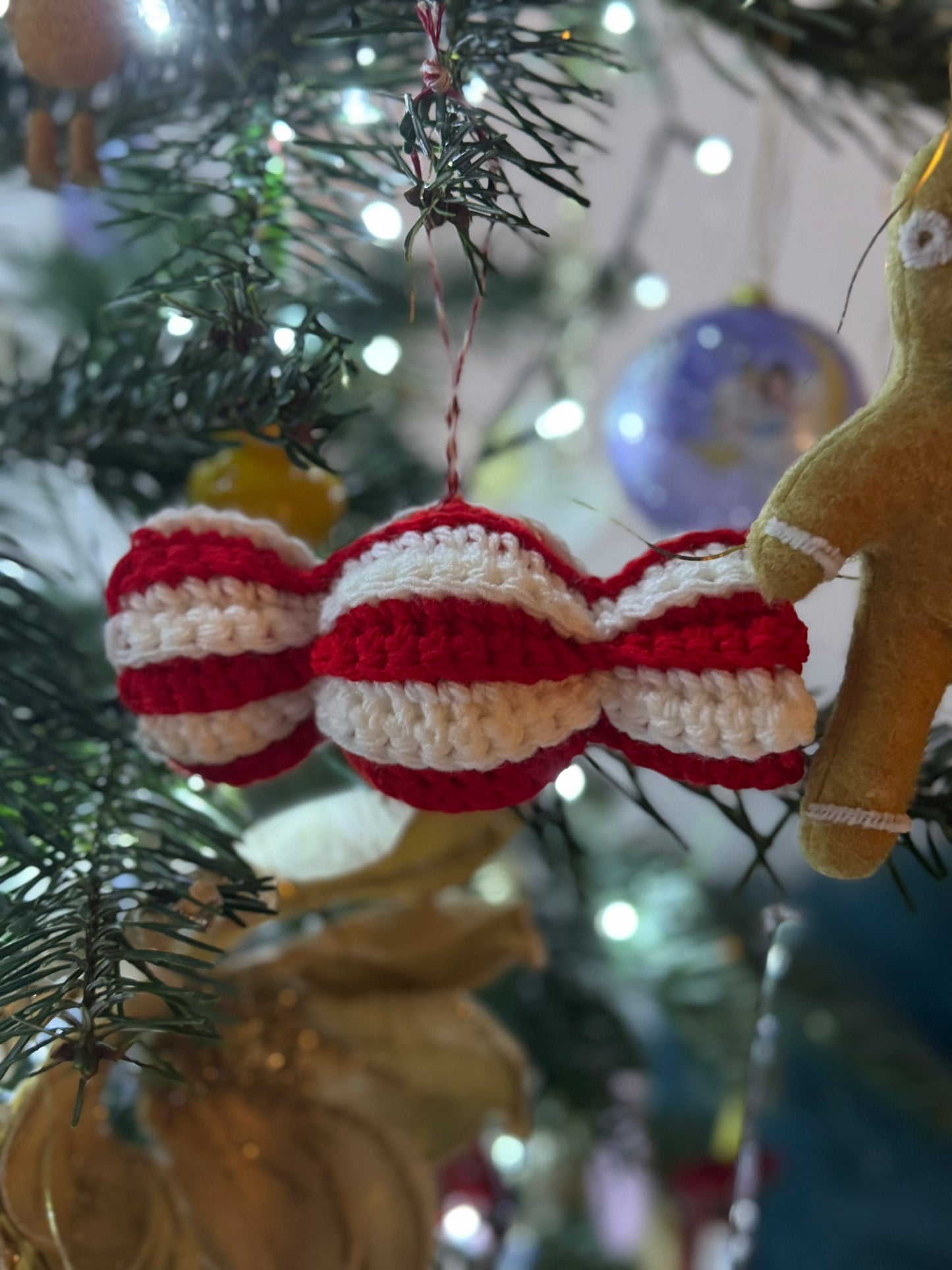 Crochet Christmas Candy Sweet Tree Decoration