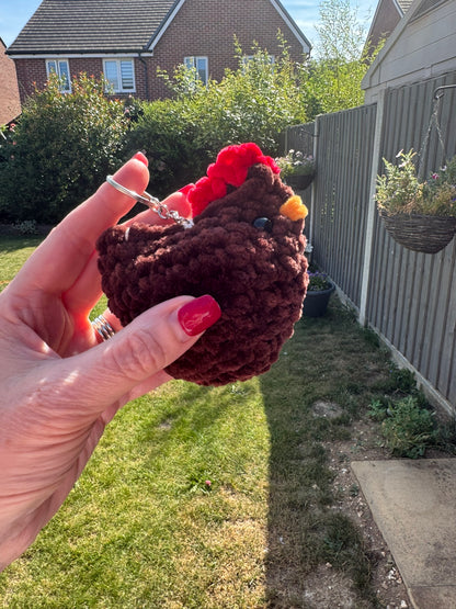 Plush Chicken Keychain
