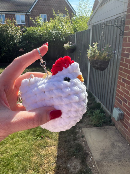 Plush Chicken Keychain