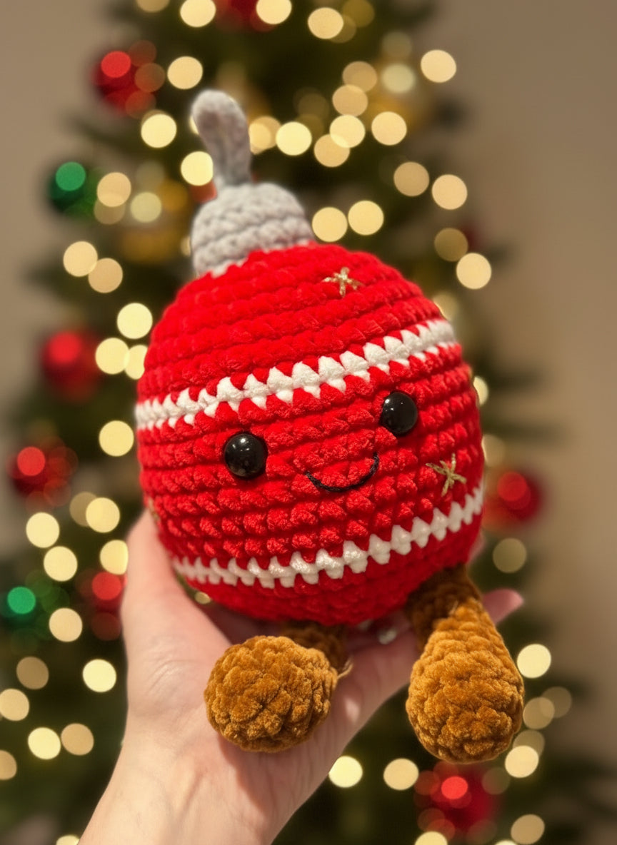 Red Crochet Bauble