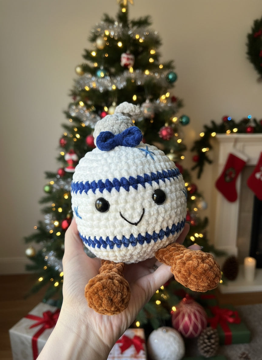 White crochet bauble