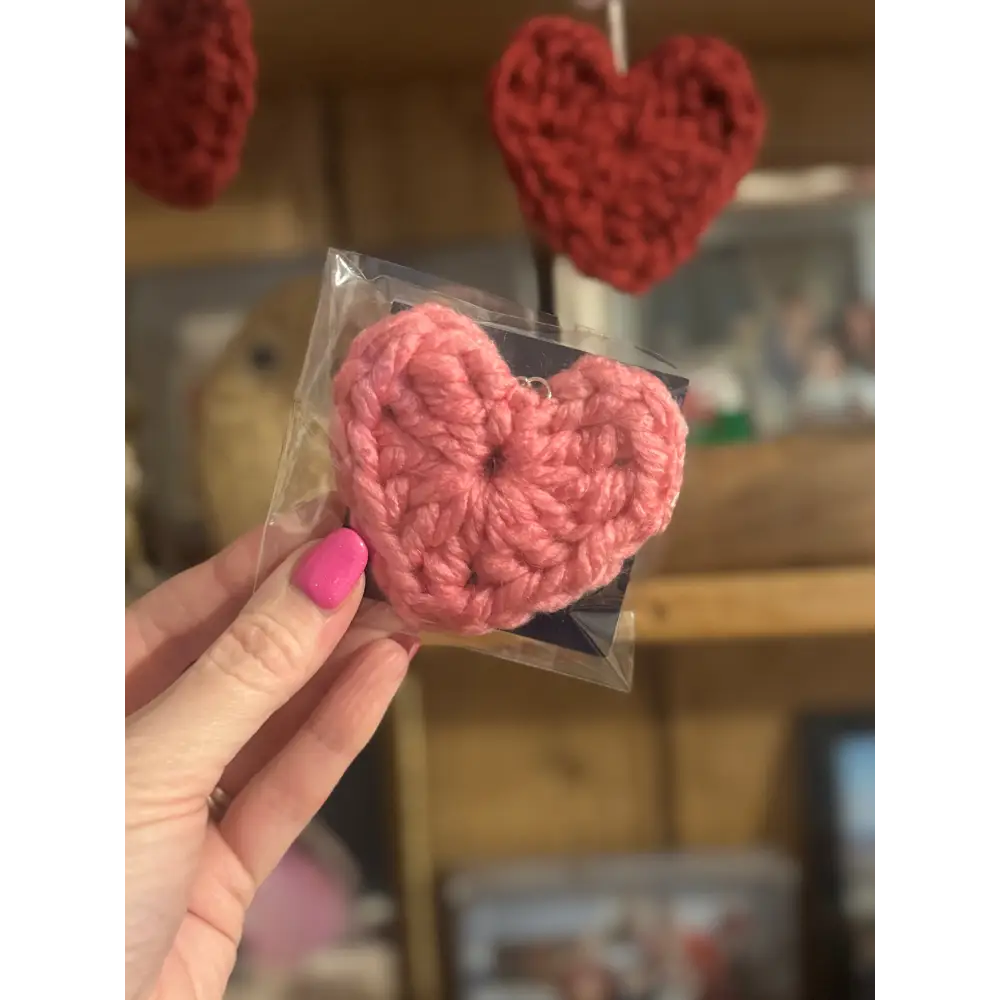 Crochet Heart Key Chain - KEYCHAIN