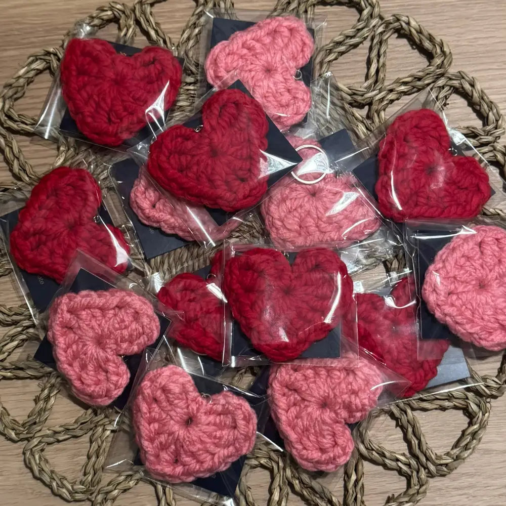 Crochet Heart Key Chain - KEYCHAIN