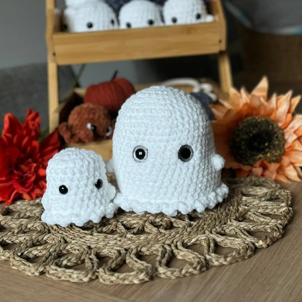 Crocheted White Halloween Ghost - Halloween