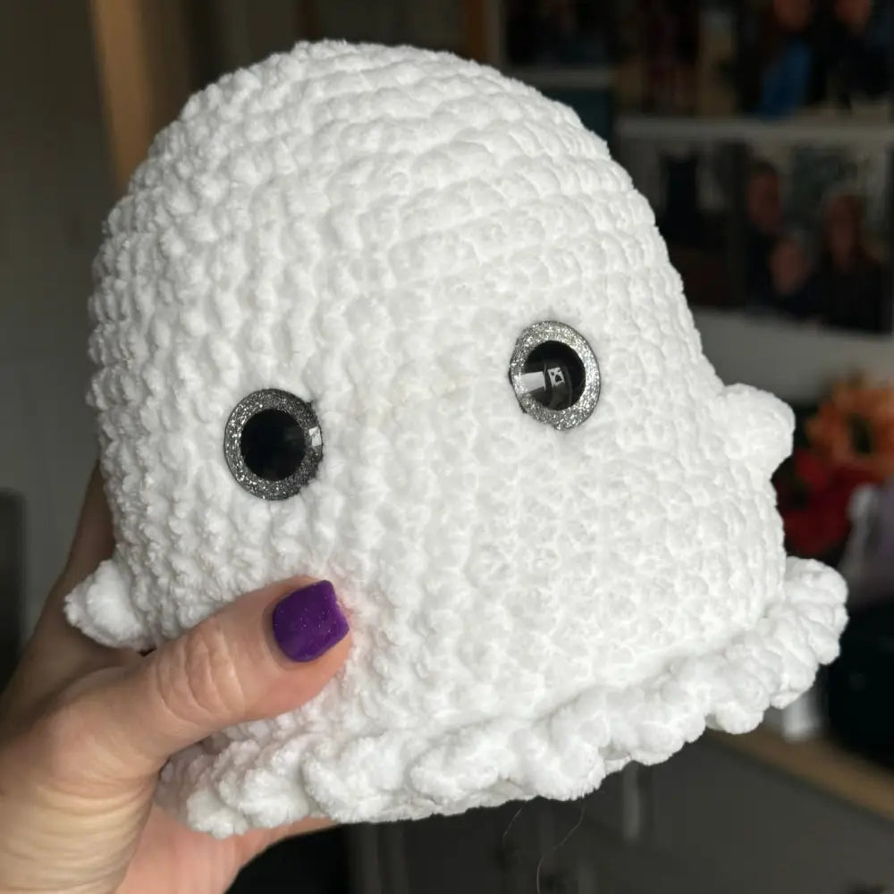 Crocheted White Halloween Ghost - Large - Halloween