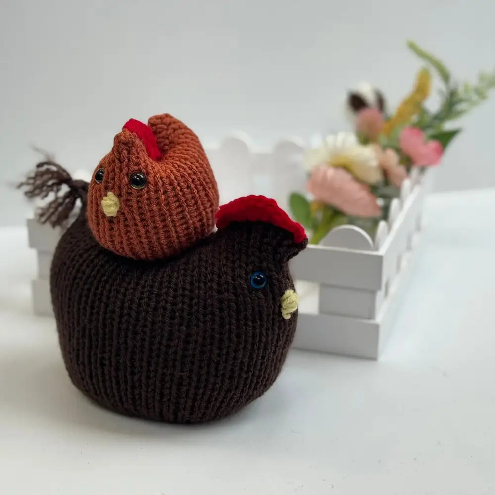 Handcrafted Knitted Chicken Decor - ’Chick Chick Chick Lay a Little Egg for Me’ - HOME DECOR