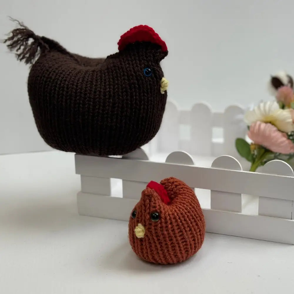 Handcrafted Knitted Chicken Decor - ’Chick Chick Chick Lay a Little Egg for Me’ - HOME DECOR