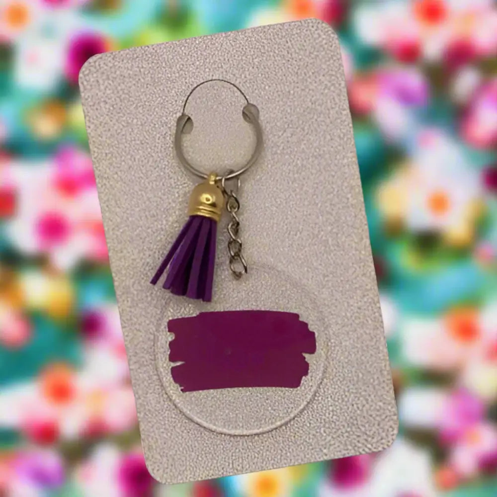 Personalised Rainbow or Shape Keychain with Tassel - KEYCHAIN