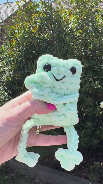 Green Crochet Leggy Frogs - Mint or Green