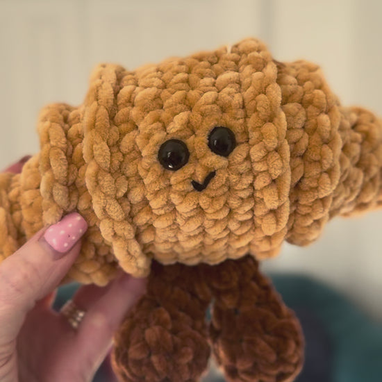 Crochet Croissant with legs cute plush