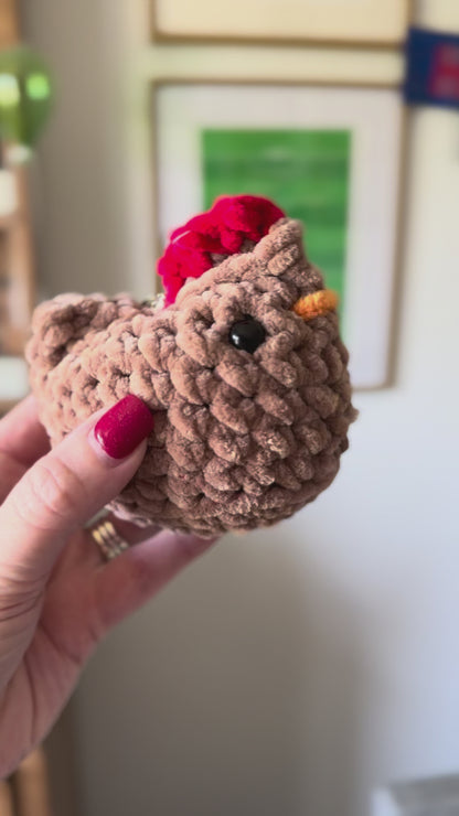 Plush Chicken Keychain