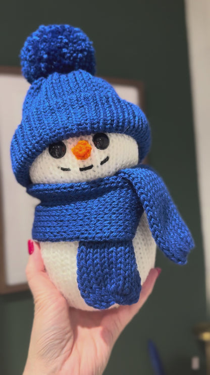 Knitted Christmas Snowman - Large or small