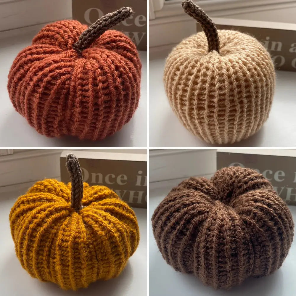 Set of Three Crochet Pumpkins - GIFT DECOR