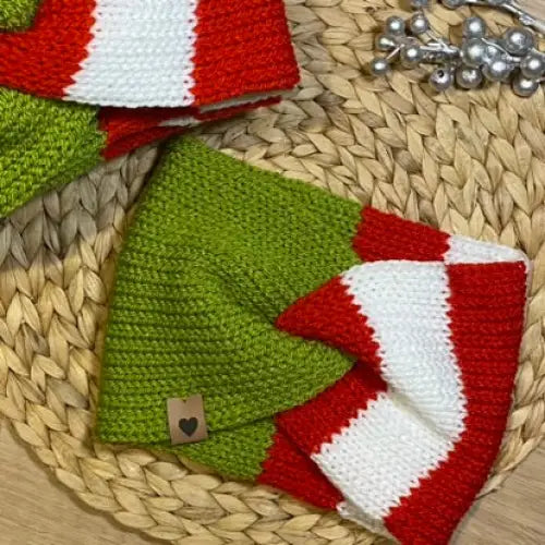 Twisted knitted headband / Ear Warmers three colours. ’You are a mean one Mr Grinch!’ - EARWARMER